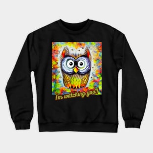 Colorful Owl Crewneck Sweatshirt